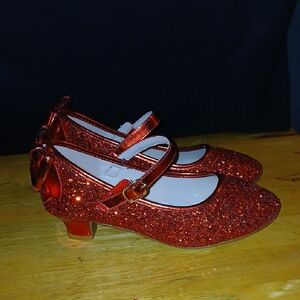 Dufannie Glittery Red Kids Shoes with Bow